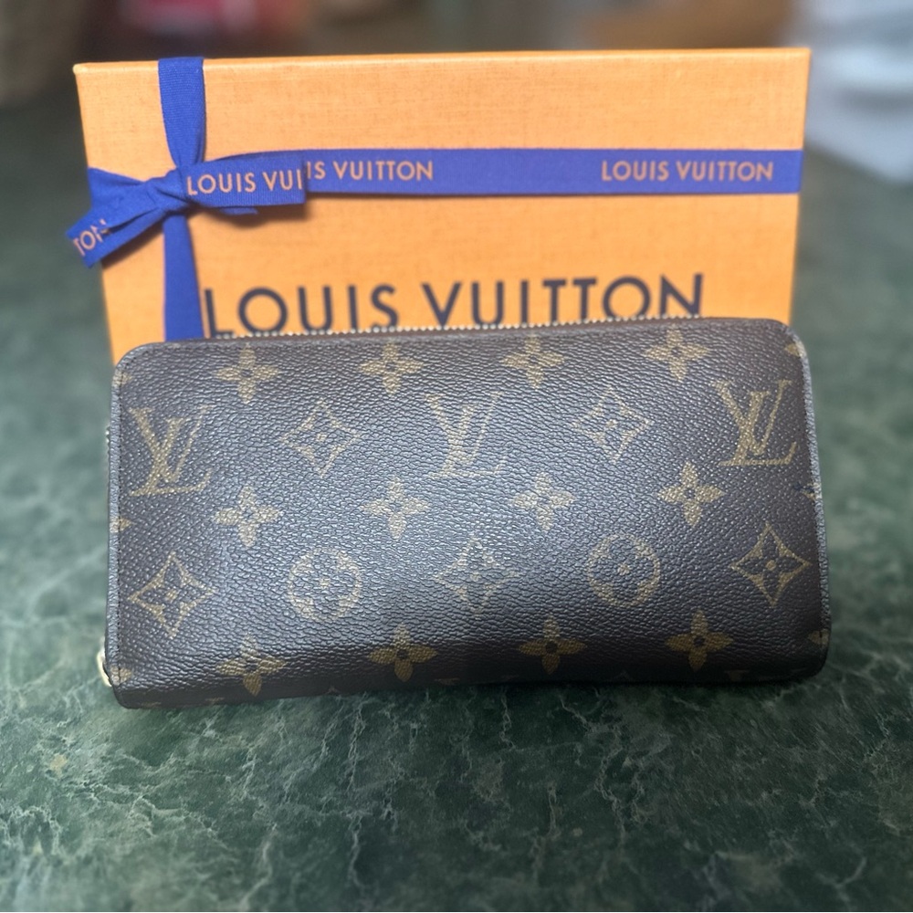 Louis Vuitton Brown and Gold Monogram Wallet